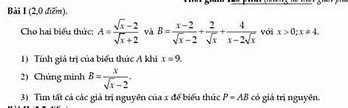 Tìm Tất Cả Các Giá Trị Nguyên Của X Để B A